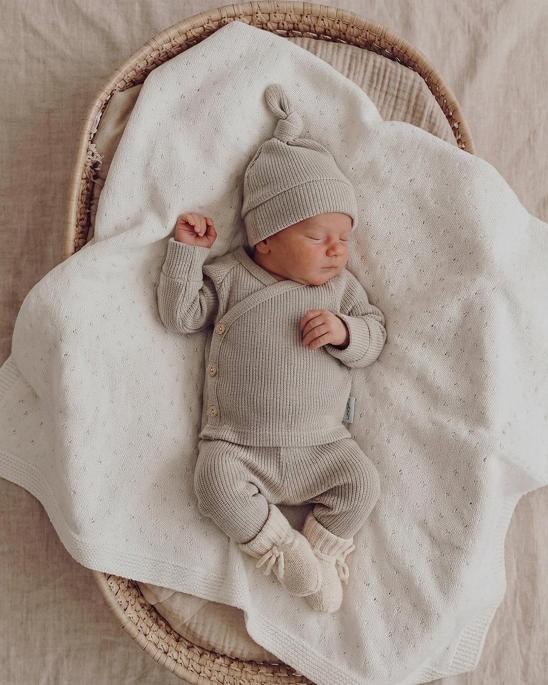 Overslagshirt Gebreid - Sand