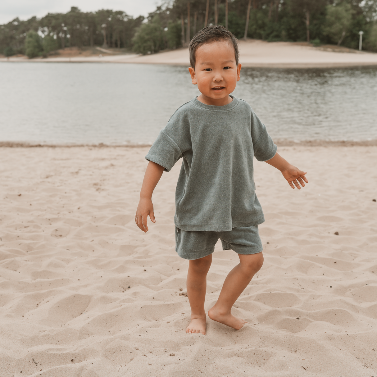 Short Badstof - Petrol