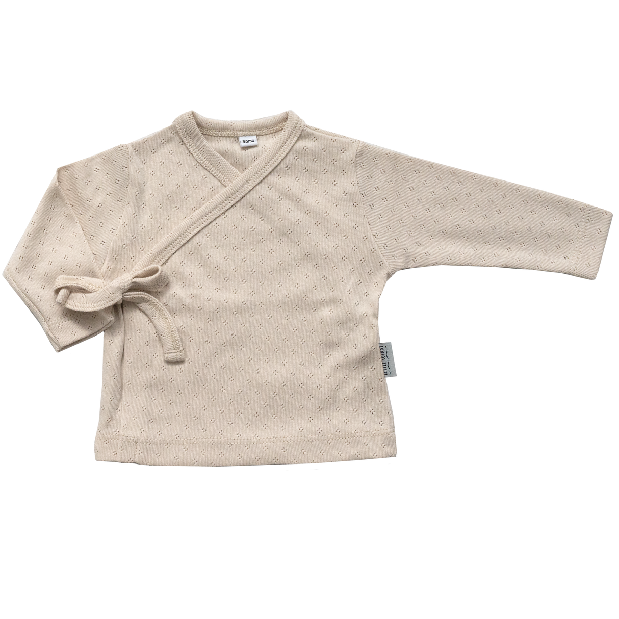 Overslagshirt Met Strikje Pointelle - Sand