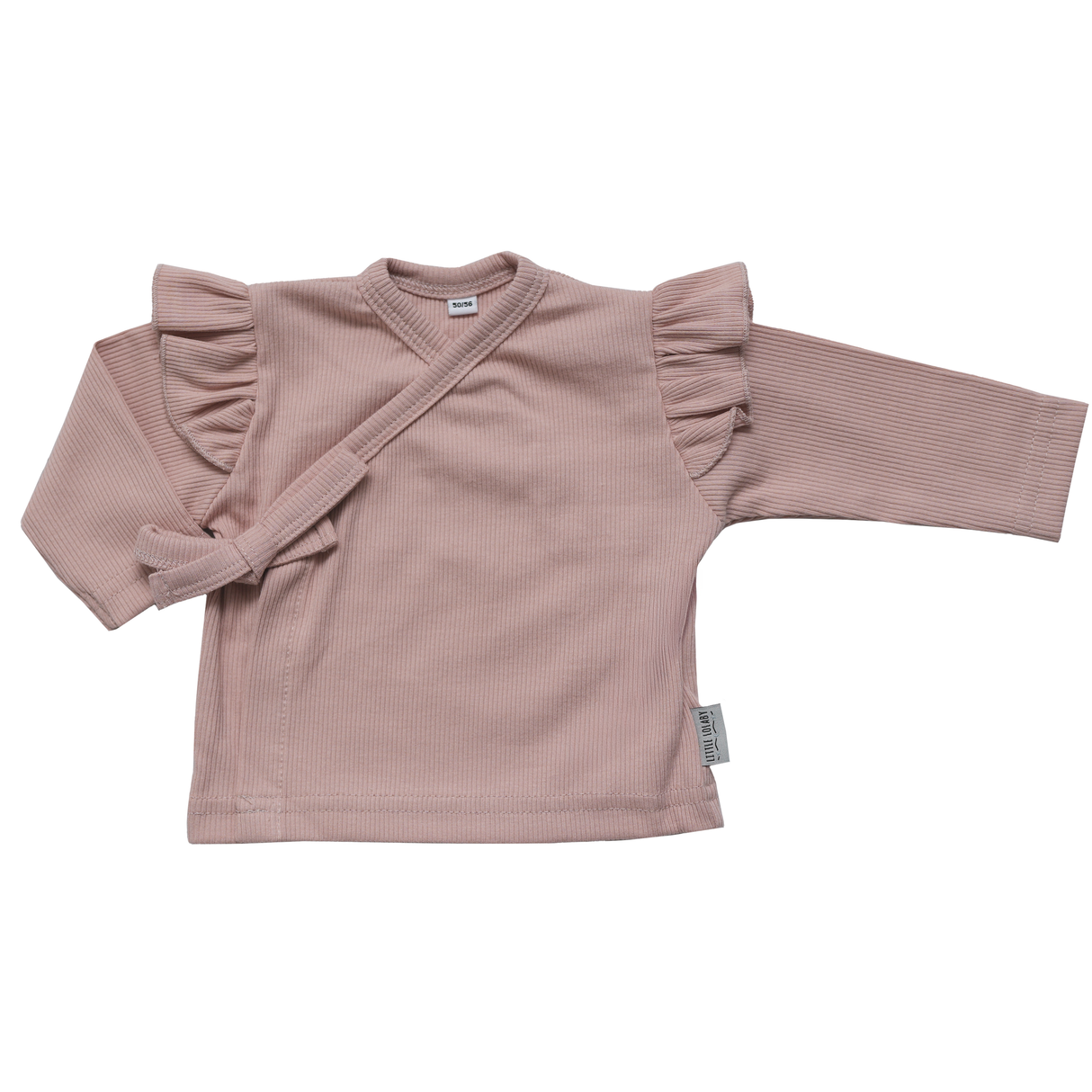 Overslagshirt Ruffle - Nude Pink