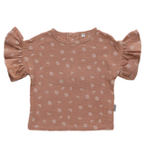 Ruffle Shirt Flower - Clay