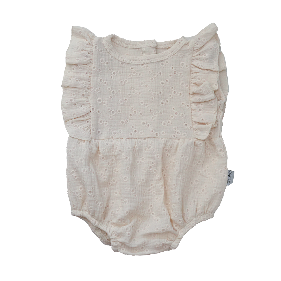 Bodysuit Ruffles - Embroidery Natural