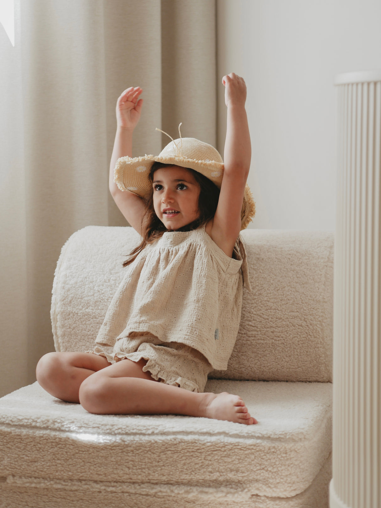 Top Embroidery - Sand