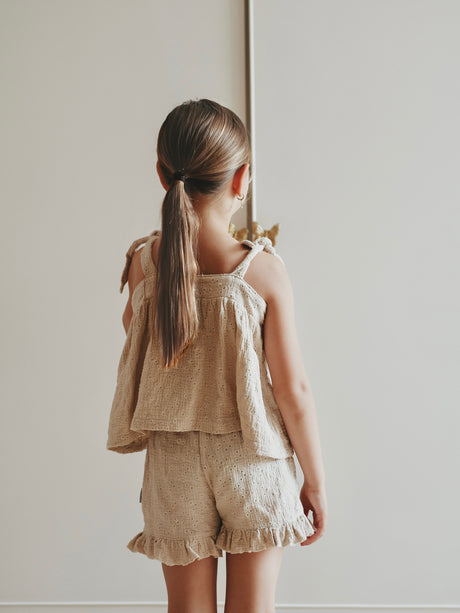 Short Embroidery - Sand