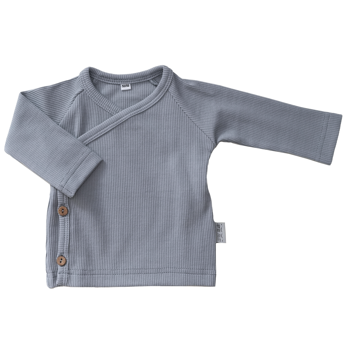 Overslagshirt Small Rib - Dusty Blue