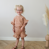 Ruffle Shirt Flower - Clay