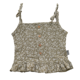 Top Vintage Flowers - Olive