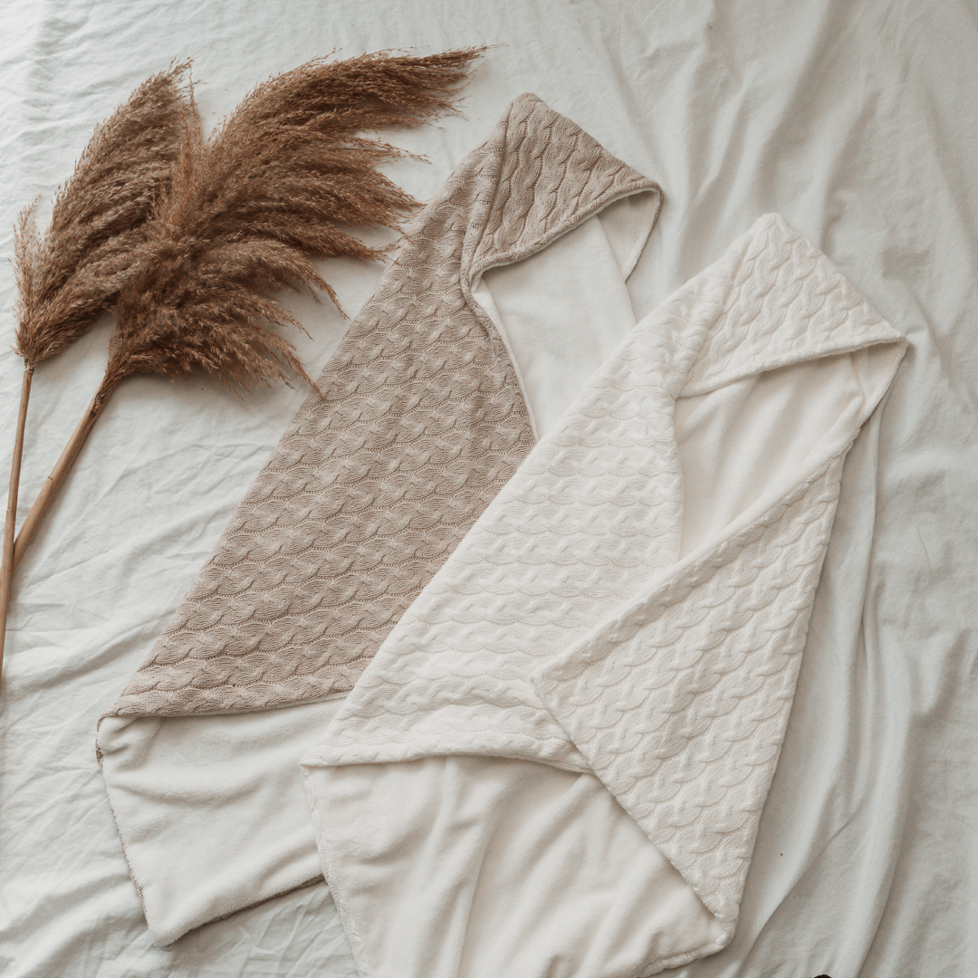 Wikkeldoek Cable Knit - Ecru